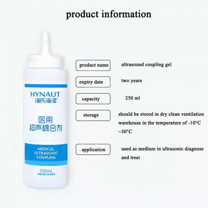 Medical Ultrasound Transmission Coupling Gel 250 Ml Transparent Water