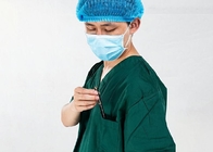 Hospital Use Medical Surgical Scrub Suits Short Sleeve 100% Cotton V Neck