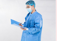 Customised Disposable Medical Lab Coat Long Sleeve Elastic Cuff Unisex