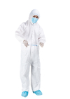 White Disposable Protective Gown Dustproof Anti Droplet Suit Medical Coverall