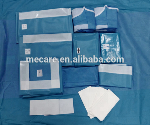 EN 13795 Disposable Surgical Orthopedic Hip Drape SMS Hip Procedure Packs