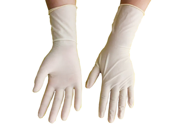 Natural Latex OEM Surgical Glove 30cm For Customization