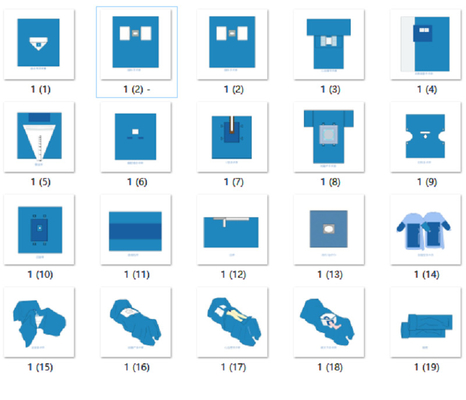 Sterile Disposable Surgical Aperture Drapes With Adhesive Tape SMS 45g