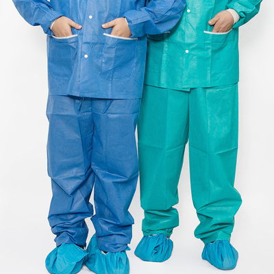 Disposable non woven Scrub Suit top and pants for hospital Nurse Doctor suit Two piece set T-shirt and pants