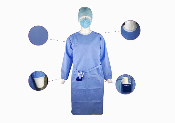 Reinforced SMS Disposable Operating Surgical Gown for Doctor