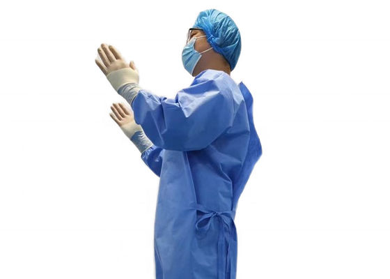 Unisex Sterile Surgeon Hospital Gowns Fluid Resistance Surgical Gown AAMI Level3