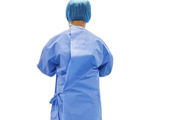 Unisex Sterile Surgeon Hospital Gowns Fluid Resistance Surgical Gown AAMI Level3