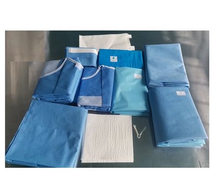 Regular Sleeveless Disposable Surgical Gowns Tie On Non Woven Fabric Breathable Unisex Gowns