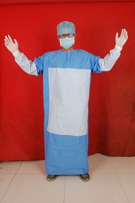 Sterile Disposable Nonwoven Reinforrced Surgical Gown