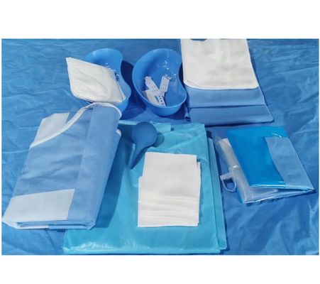 Blue Non Woven Disposable Sterile Surgical Packs For Surgery Operation