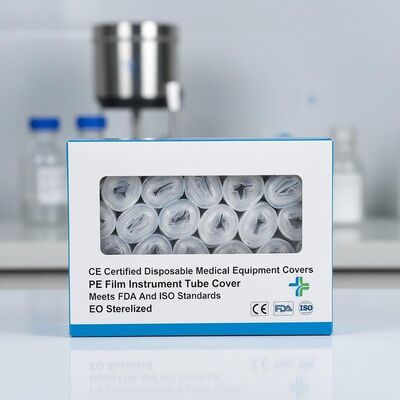 CE Certified Disposable Medical Equipment Covers PE Film Instrument Tube Cover Meets FDA And ISO Standards EO Steriled