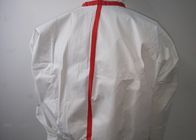Unisex Non Woven Surgical Gown / Hospital Isolation Gowns With Red Tape