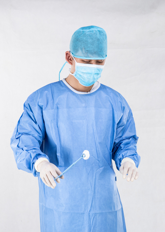 Disposable Reinforced Surgical Doctor Gown SMS Non Woven Sterile Barrier Performance