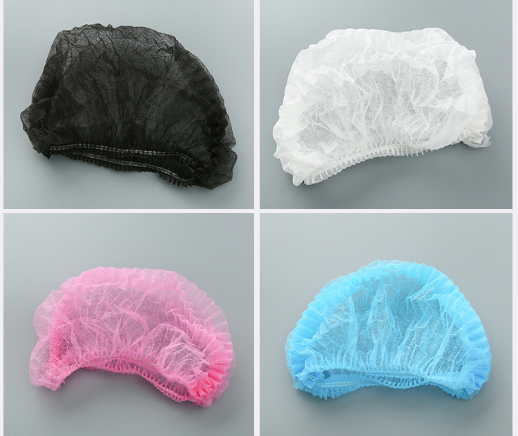 Nonwoven Disposable Surgical Hood Hospital SMS/PP Fabric Bouffant Head Cover four color size customized