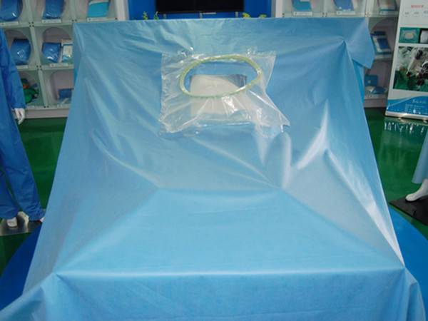 Disposable Surgical Caesarean drape color blue size 200*300cm