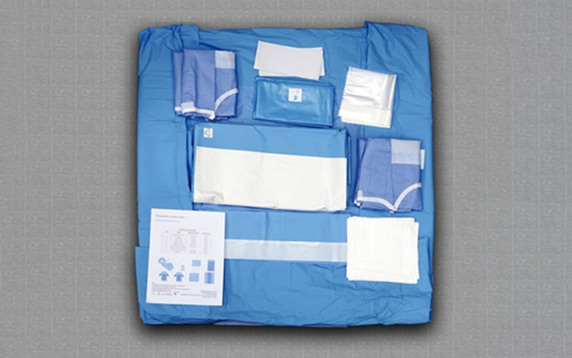 Hospital Use Disposable Surgical Cardiovascular Drapes Pack / Kit Sterilized SMMS