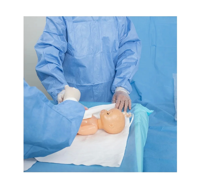 Disposable Surgical Packs In Blue / Green / White For Medical Procedures - Sterile And Customizable