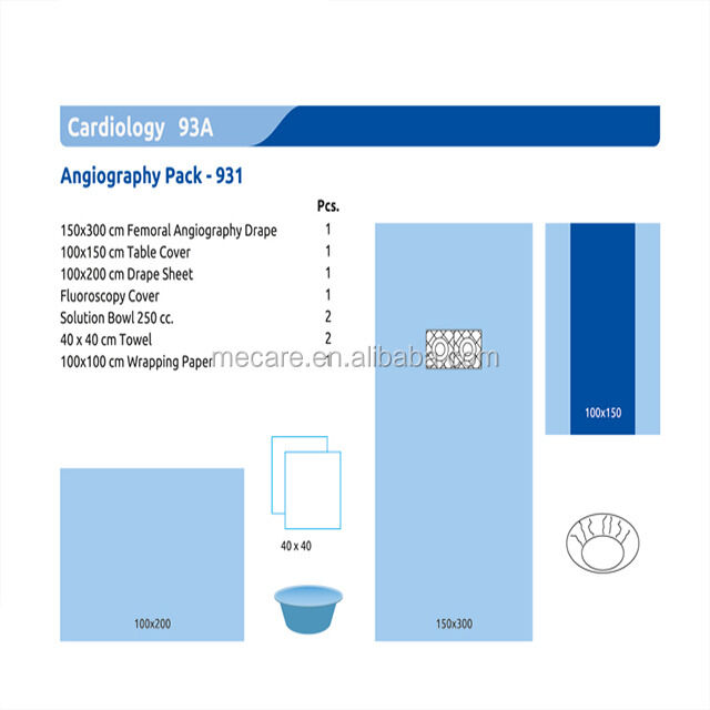 Nonwoven Fabric Angiography Pack with Gamma Sterilization for Single Medical Kit in Surgical Procedures