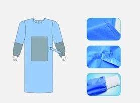 Spunlace Reinforced Disposable Chemotherapy Gown Hospital Steriled Isolation
