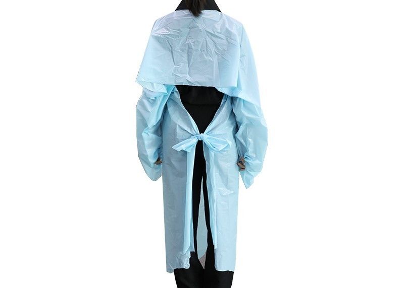 Waterproof Plastic Thumb Loop Isolation Gown CPE Apron Gown Surgical Accessories