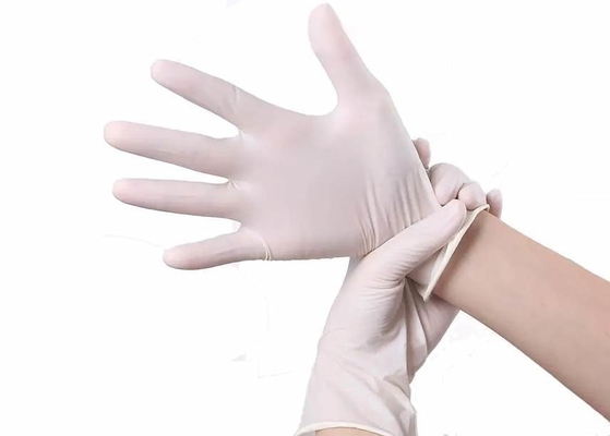 Latex Disposable Medical Examination Gloves 24cm Powder Free